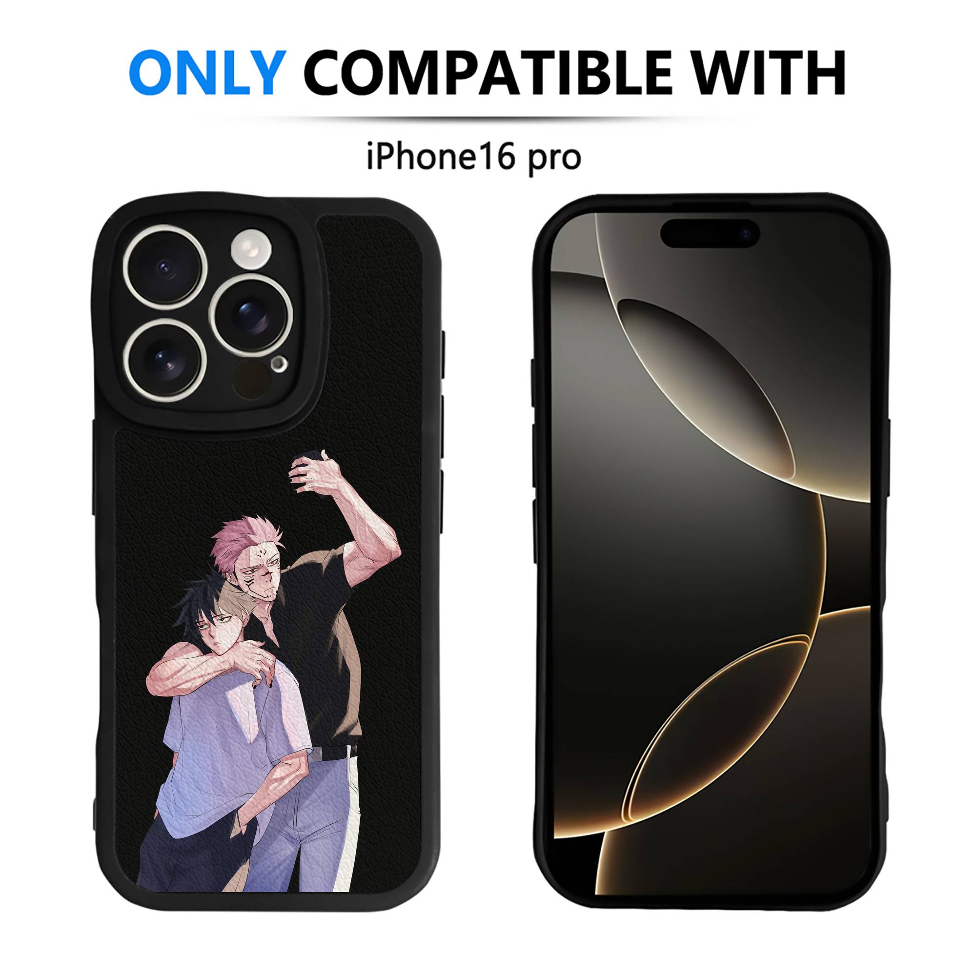 （画像用） 呪術廻戦 Jujutsu Kaisen 【iPhone 16シリーズ対応】シリコンスマホケース（レザー調） 材質：シリコン